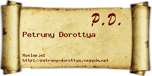 Petruny Dorottya névjegykártya