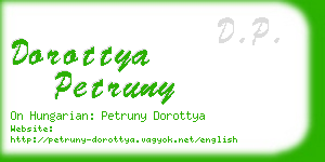 dorottya petruny business card